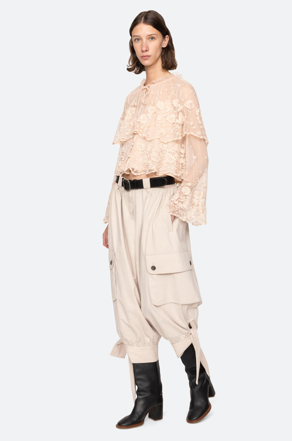 Bronte Emb L/Slv Top Blush