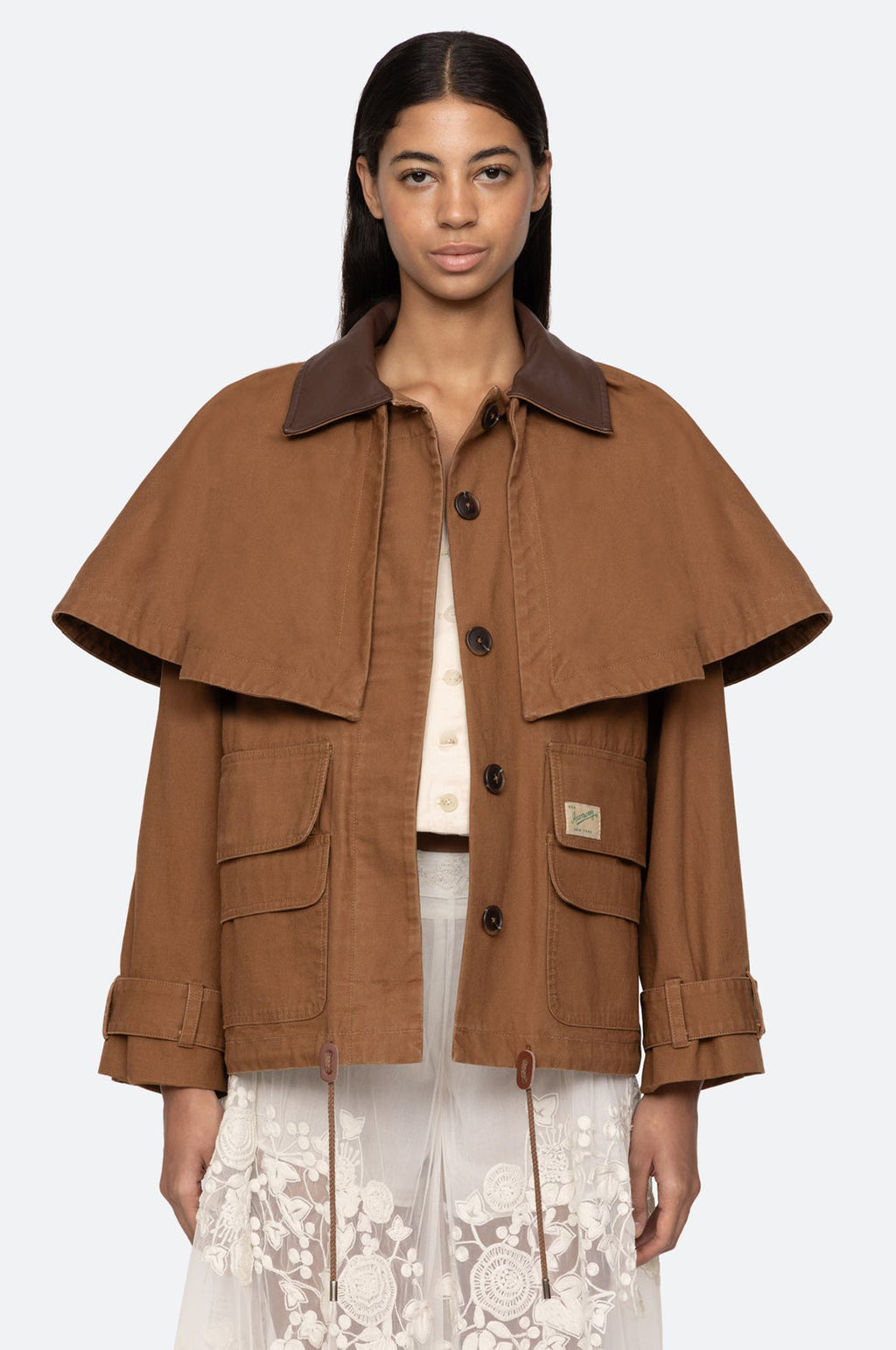Carolyn Workwear Cape Jacket Camel