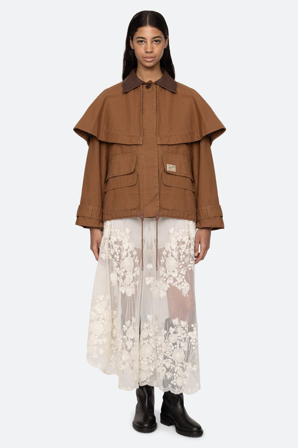 Carolyn Workwear Cape Jacket Camel