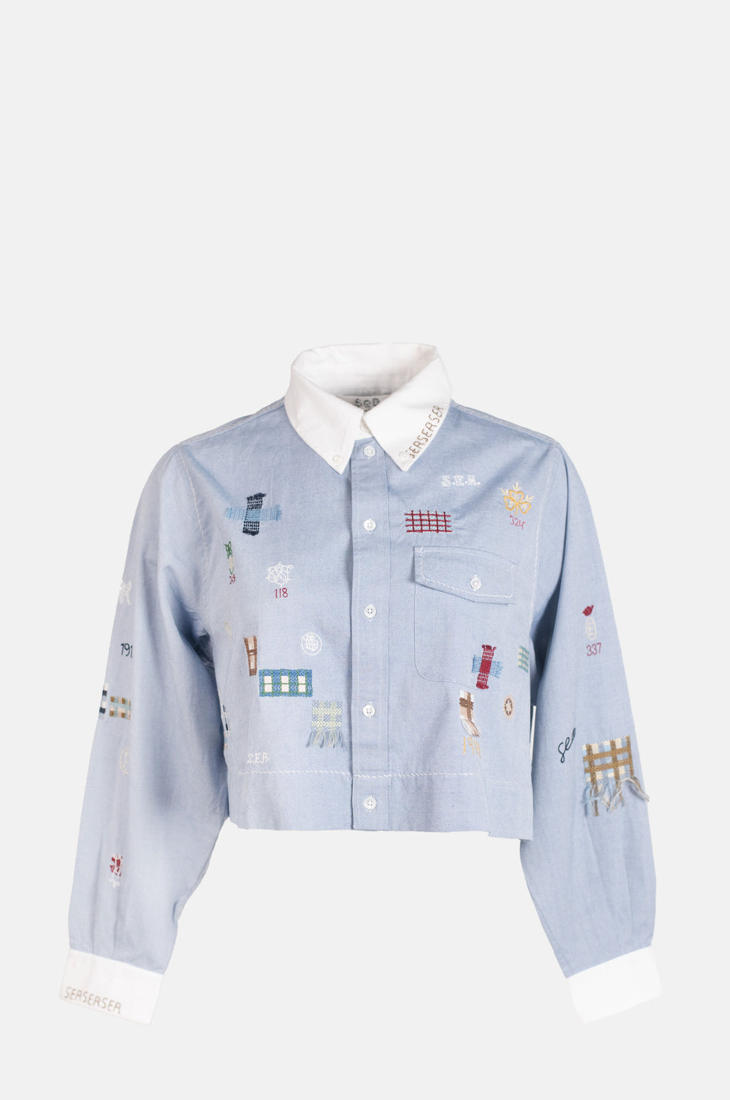 Sea New York Claira Emb Button Down Blue.