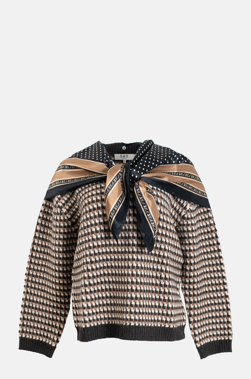 Sea New York Declan V Neck Sweater Scarf.