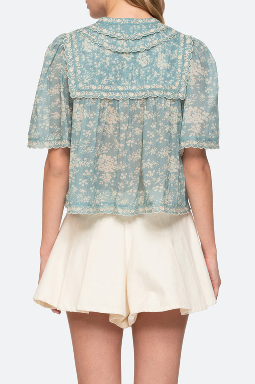 Kirsten Print Top Sky