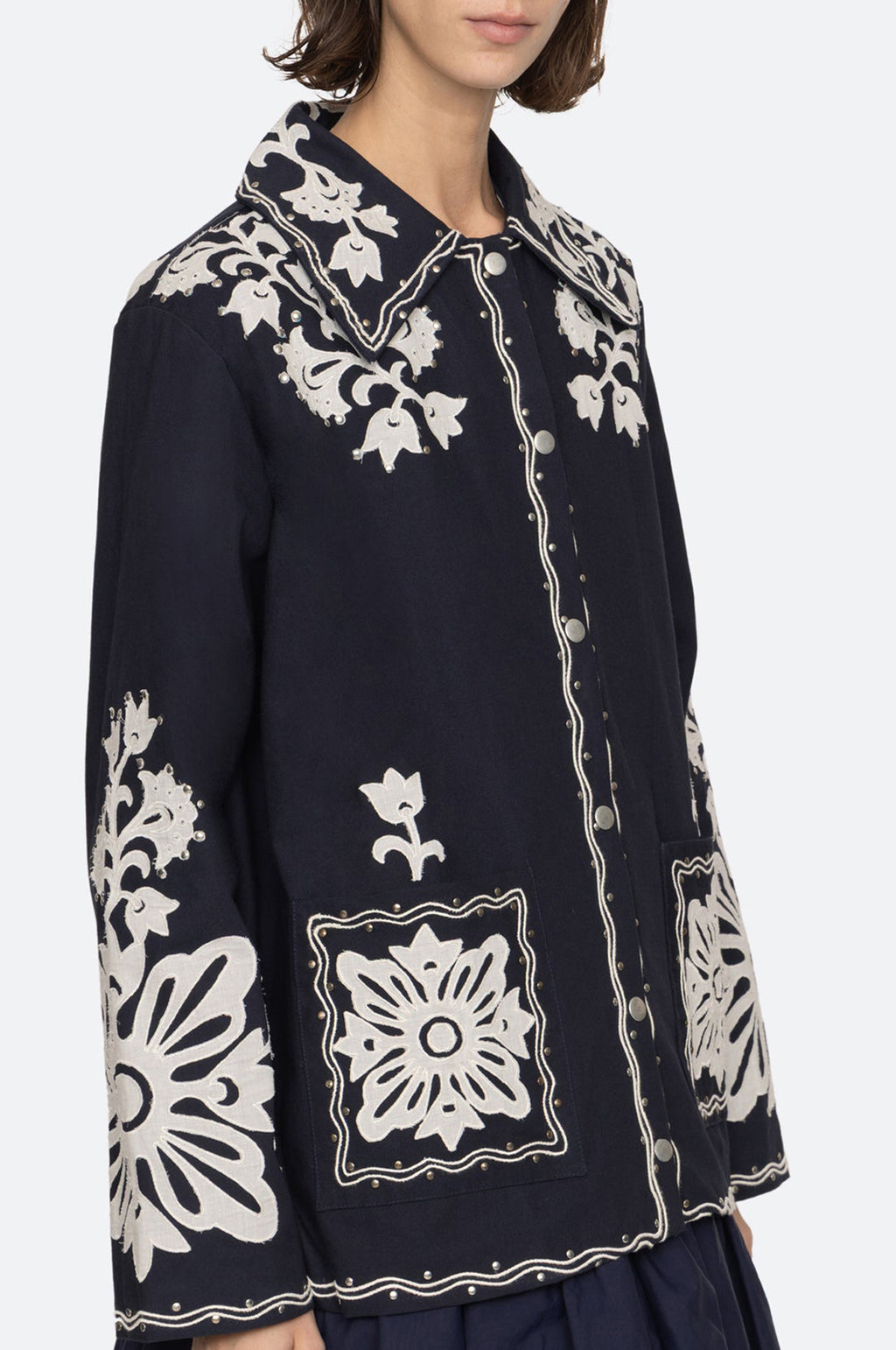 Liliana Applique Jacket Navy