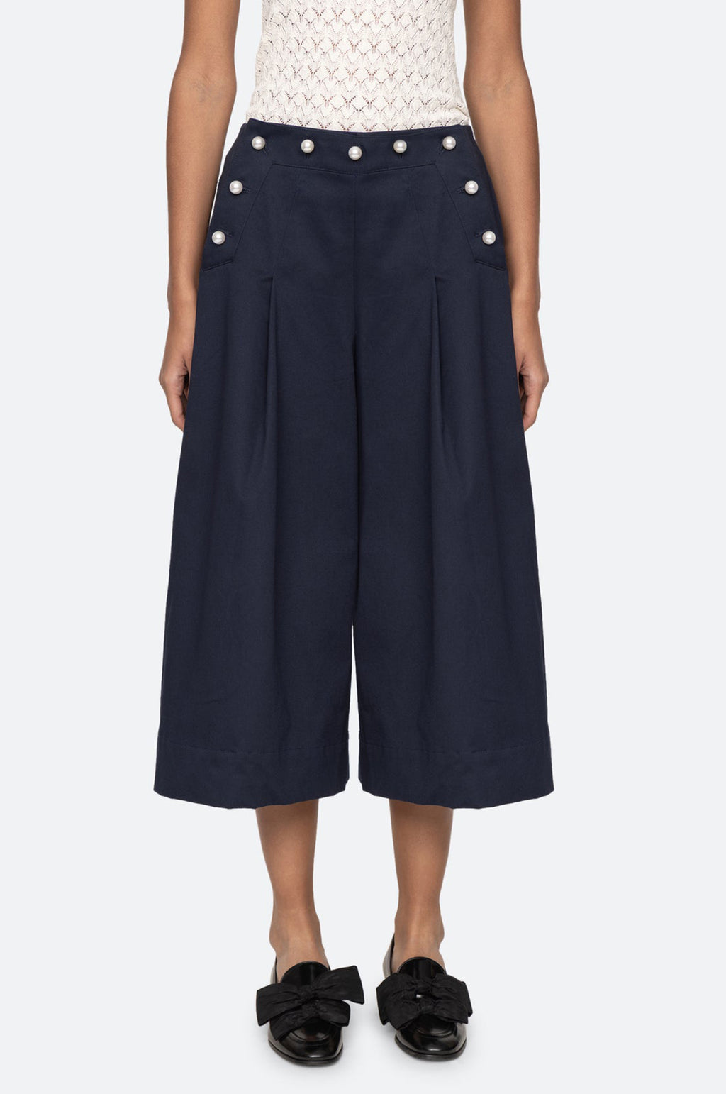 Suzette Sportswear Flare Pants Navy