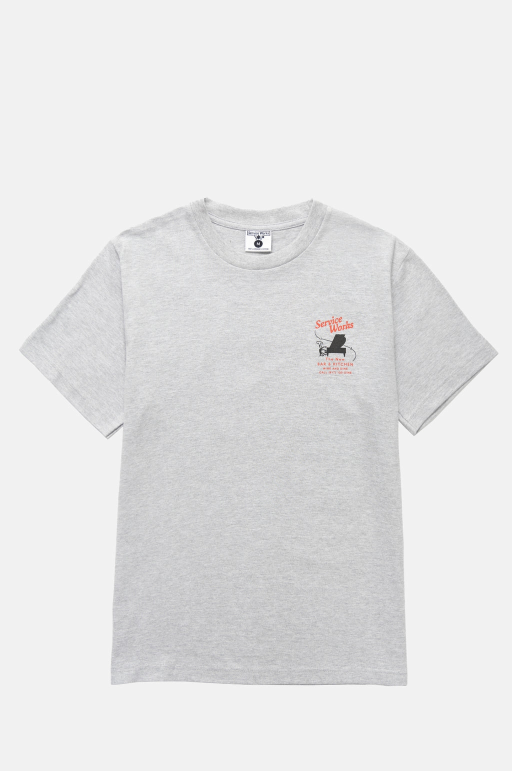 Service Works Bar + Kitchen Tee Heather Grey.