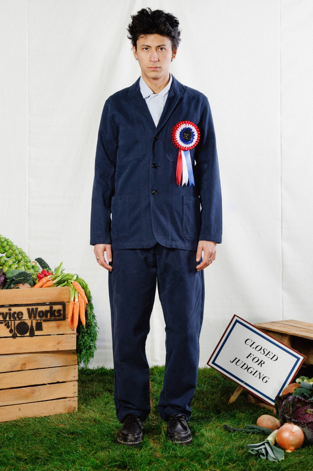 Moleskin Server Suit Jacket Dark Navy