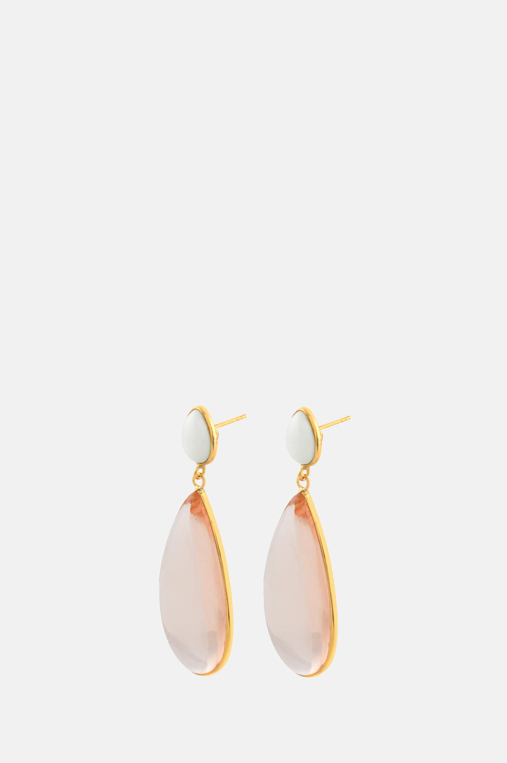 Shyla Nancy Statement Earrings Milk and Champagne.