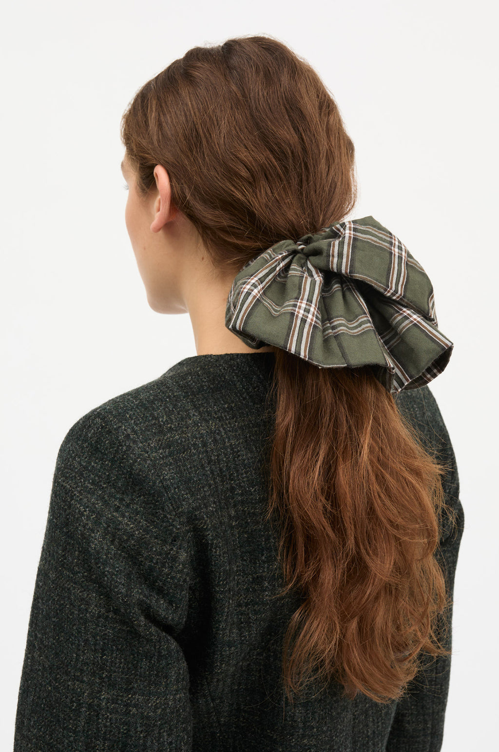 Big Scrunchie Green/White Check