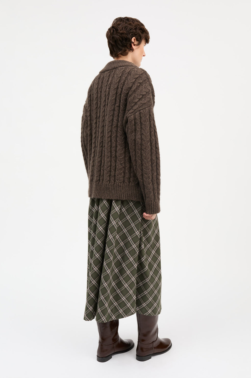 Dagny Skirt Green/White Check