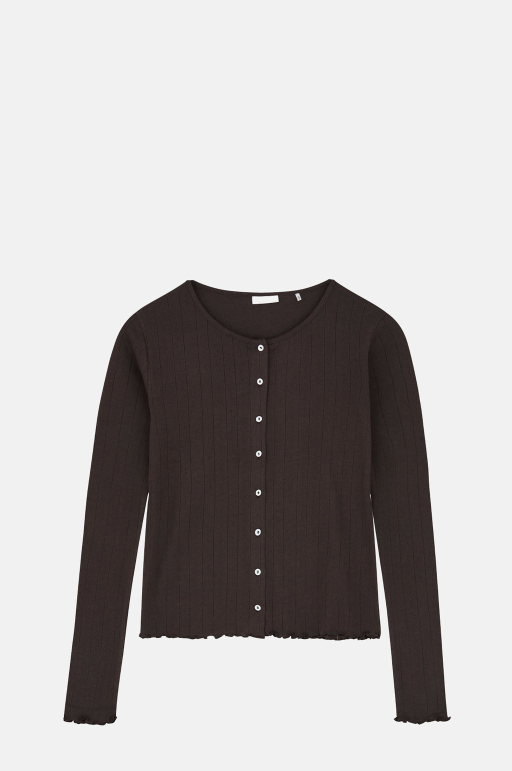 Skall Studio Edie Cardigan Dark Brown.