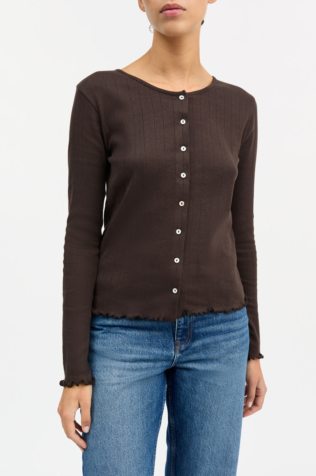 Edie Cardigan Dark Brown