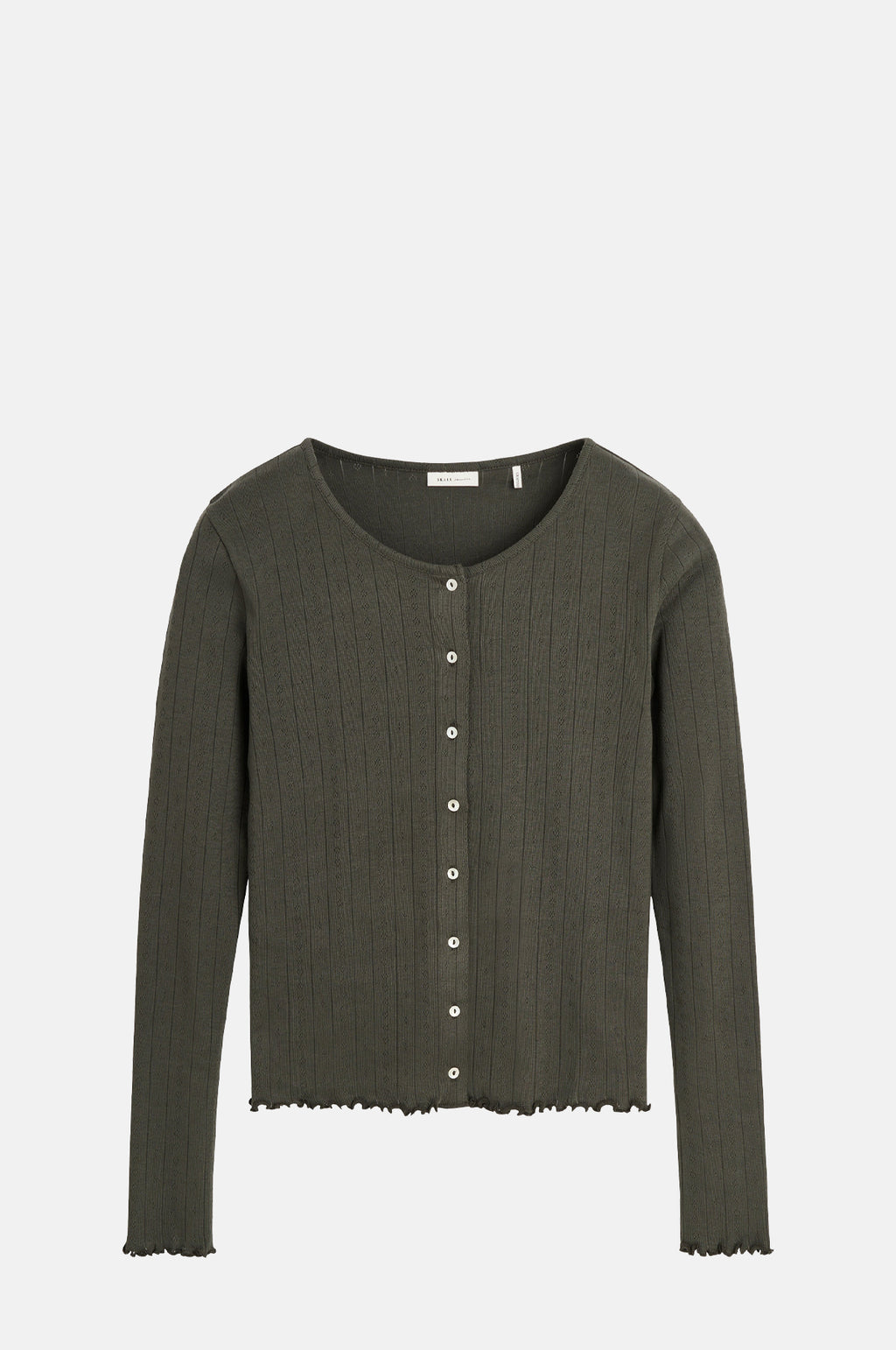 Skall Studio Edie Cardigan Dark Green.
