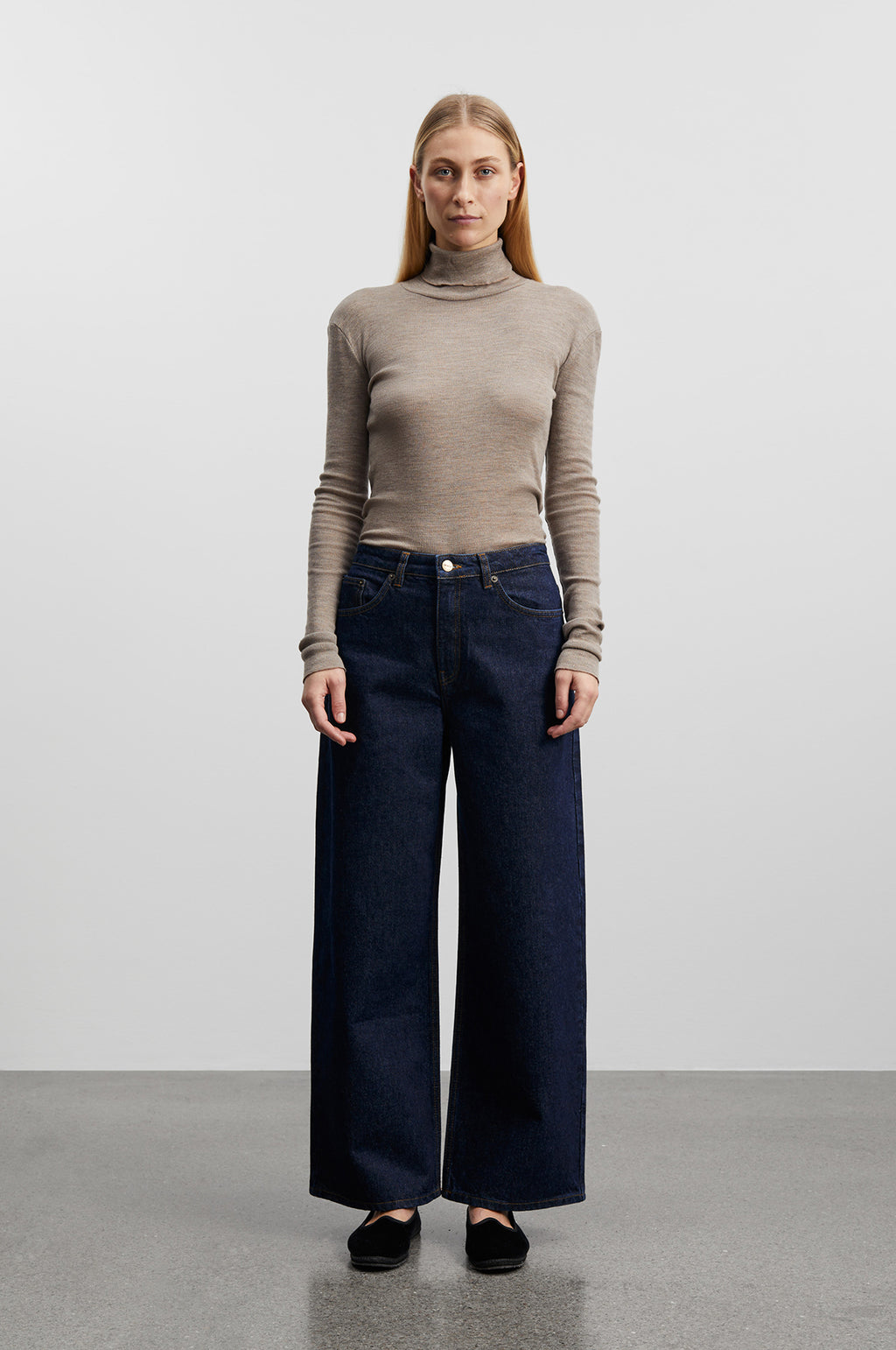 Wide Leg Jeans Indigo Denim Blue