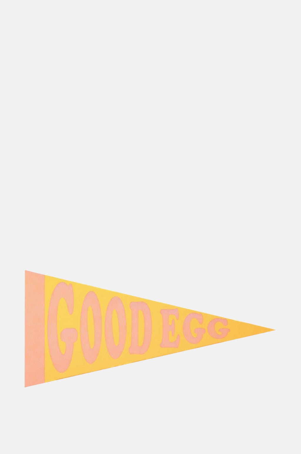 Soch & Co Good Egg Pennant Card Pink and Egg Yolk.