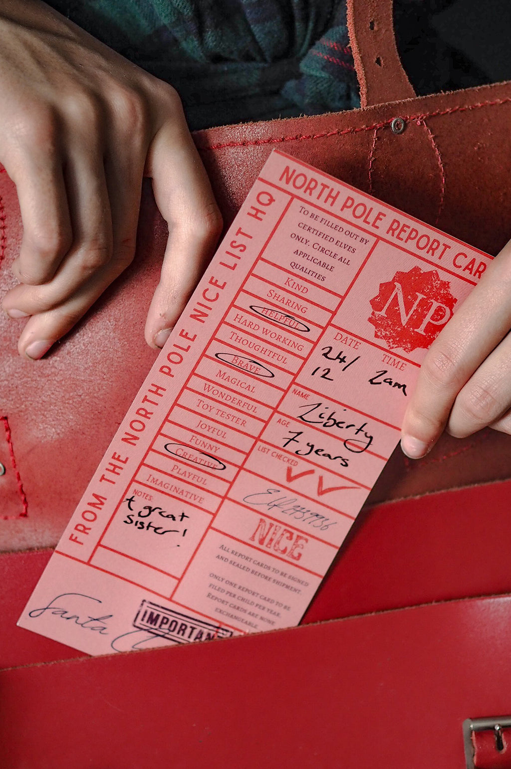 North Pole Report Card