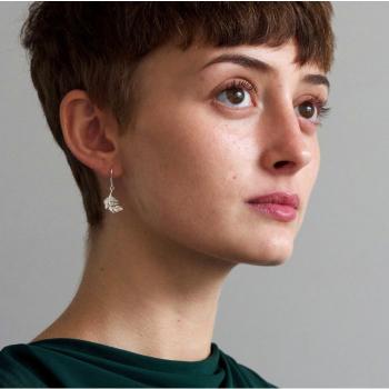 A.M. Little Feather Hook Earrings Gold