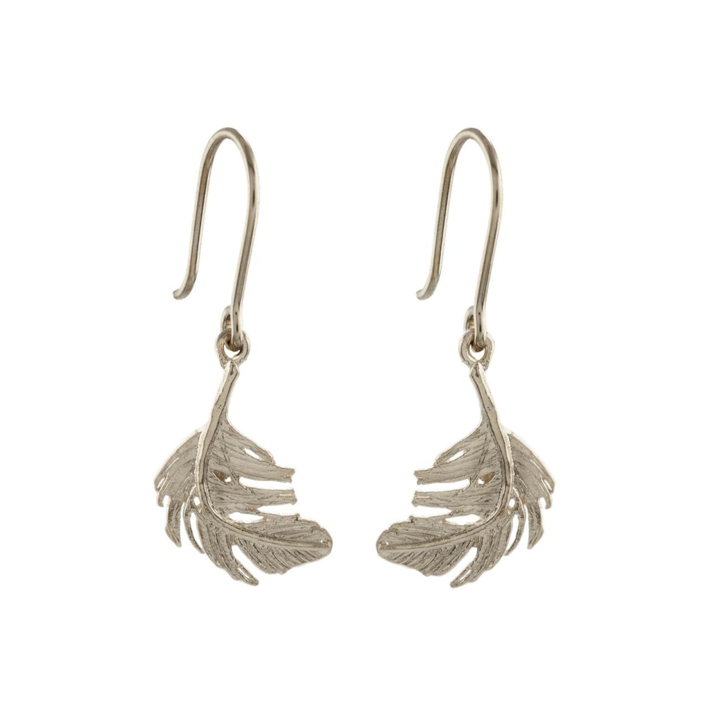 A.M. Little Feather Hook Earrings Silver