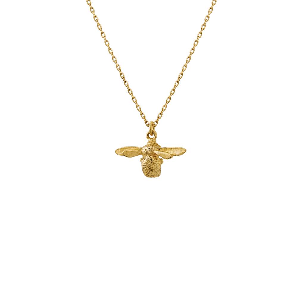A.M. Teeny Tiny Bumblebee Necklace 18ct Solid Gold