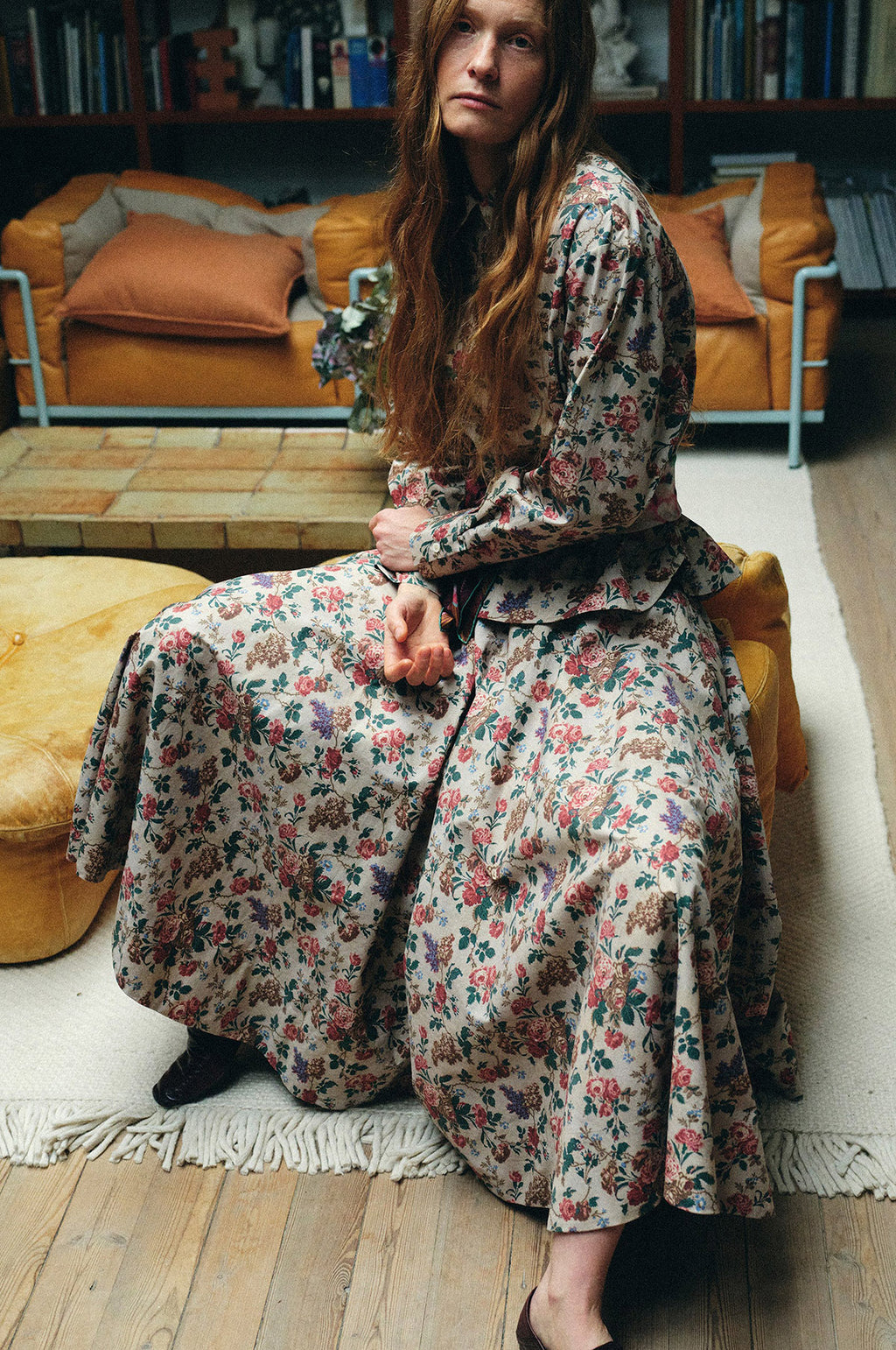 Farah Cotton Skirt Rose Beige