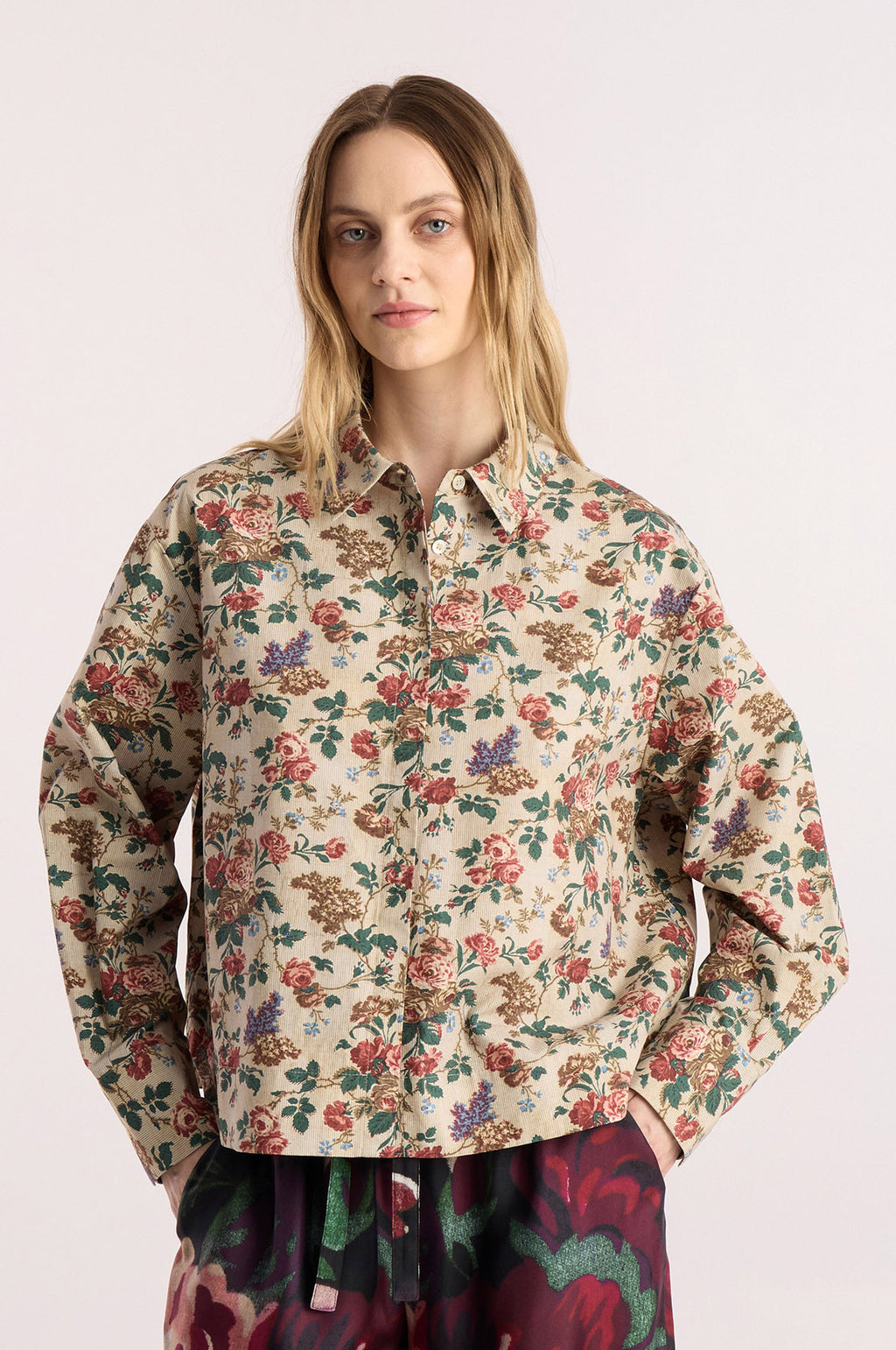 Frances Cotton Shirt Rose Beige