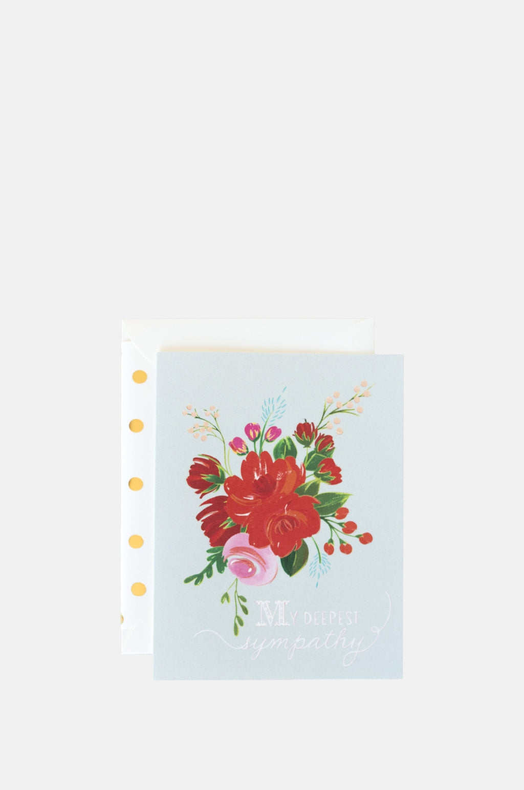 The First Snow Sympathy Flowers Greeting Card.