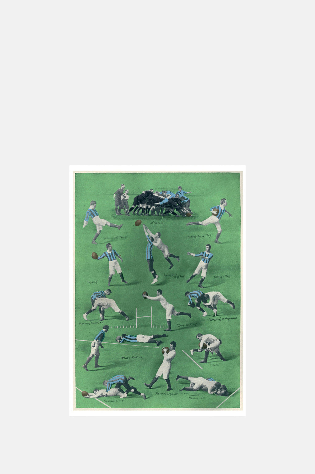The Pattern Book Football The rugby Union Game Greeting Card.