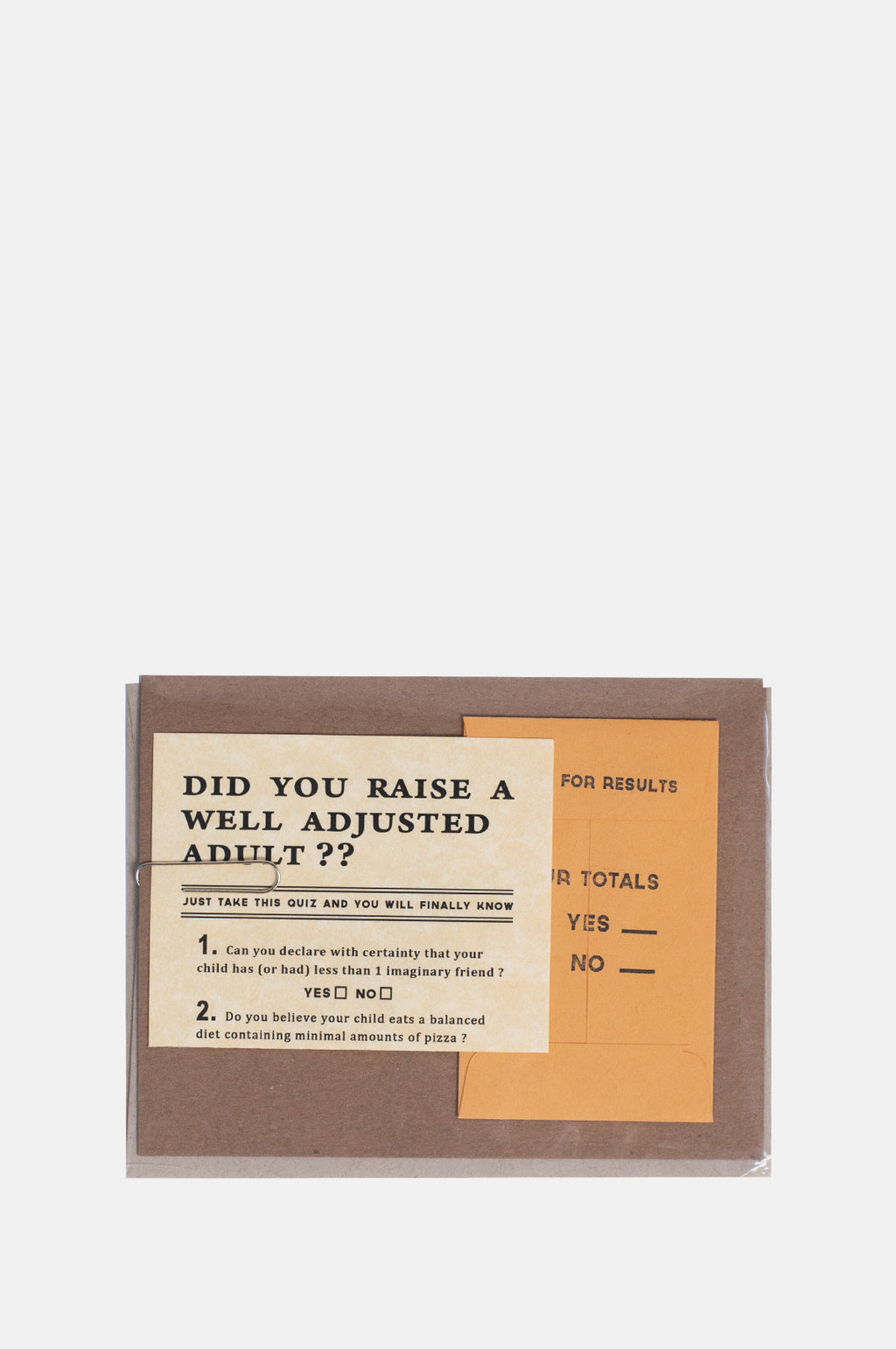 The Regional Assembly of Text Parent Questionnaire Card.