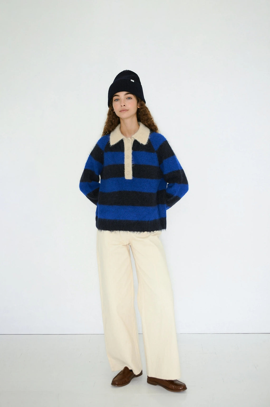 Frank Striped Polo Navy/Ultramarine