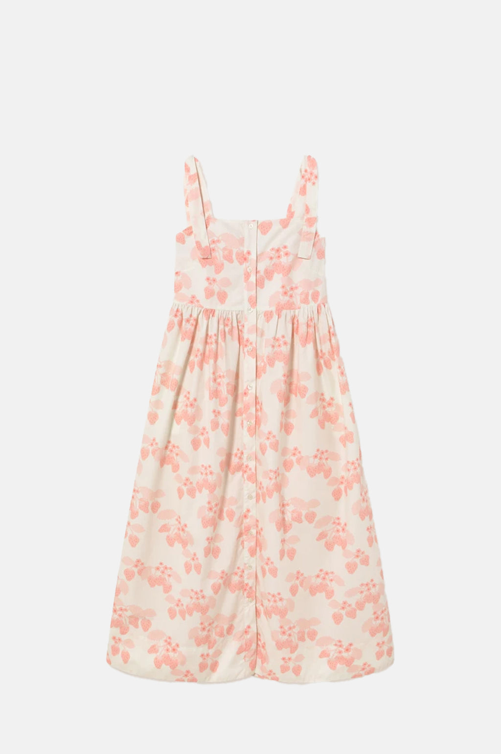 The Tiny Big Sister Strawberries Midi Dress Off White.