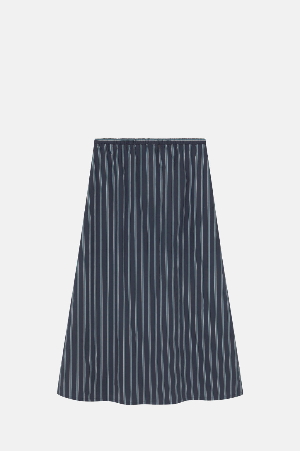 Striped Volume Skirt Navy