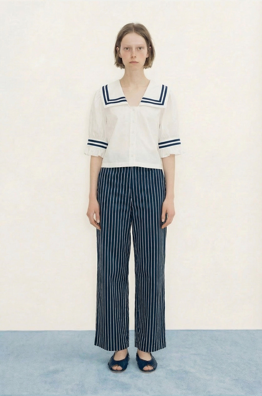 Stripes Blouse Off White