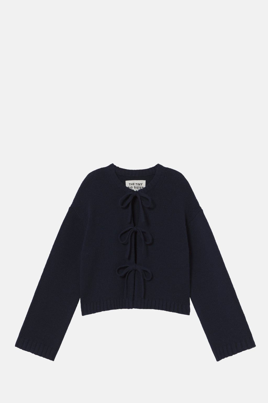 The Tiny Big Sister Tie Detail Cardigan Navy.