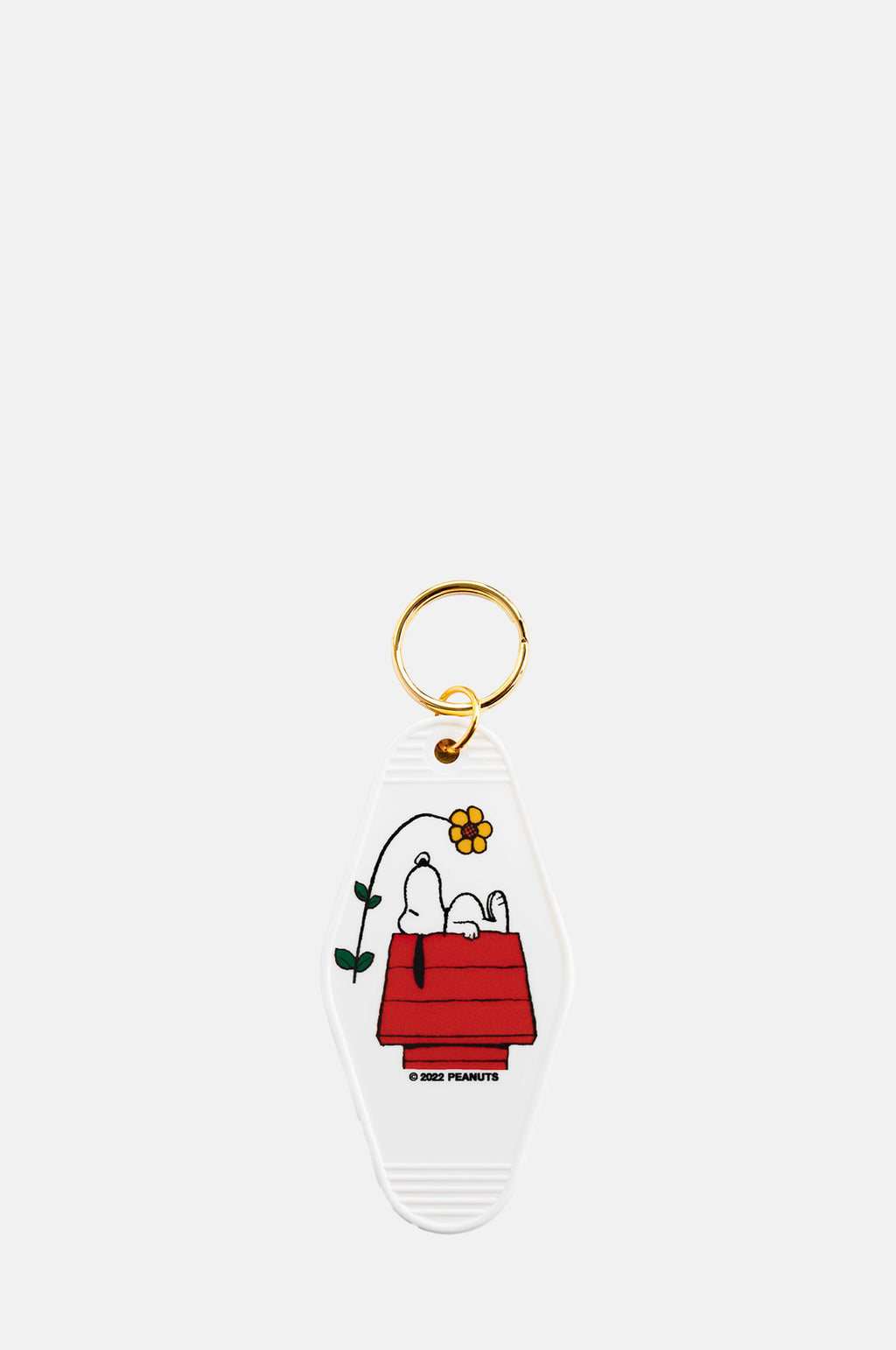 Three Potato Four Snoopy Doghouse Flower Key Tag.