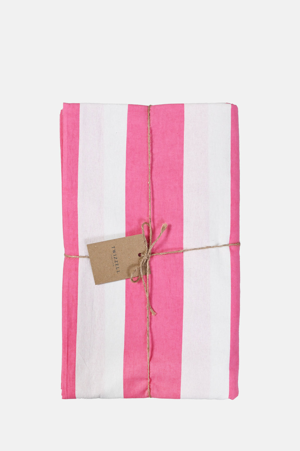 Twizzell Pink Stripe Tablecloth.