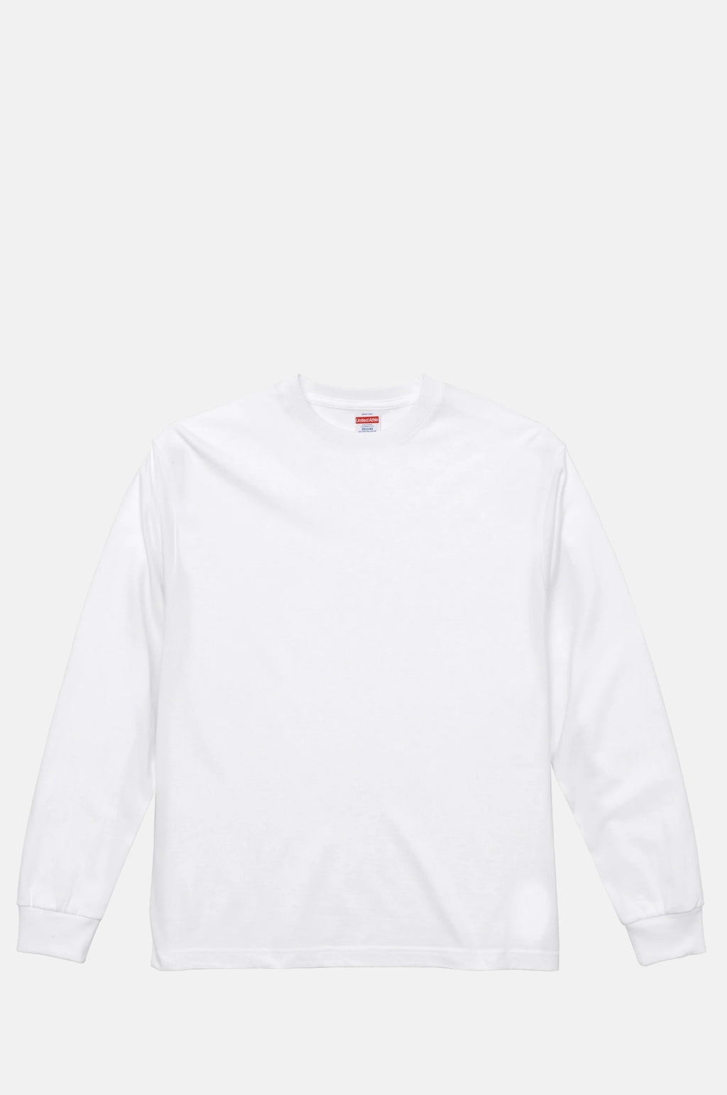 United Athle 6.2 oz Premium Long Sleeve T-Shirt White.
