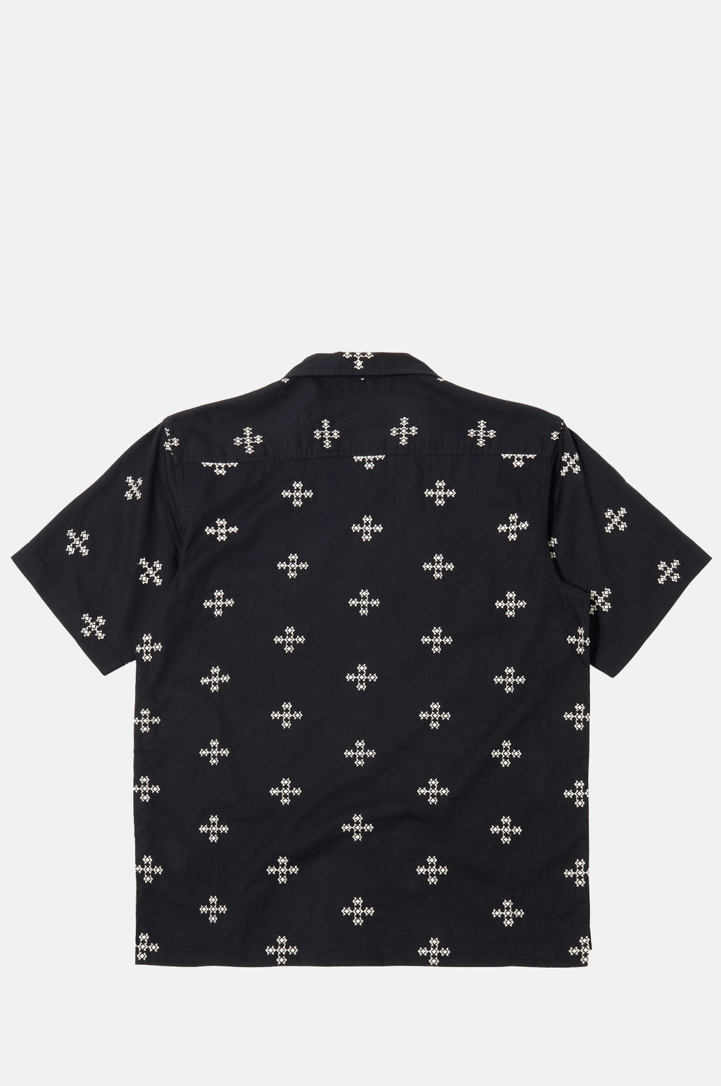 Camp Shirt Embroidered Diamond Black