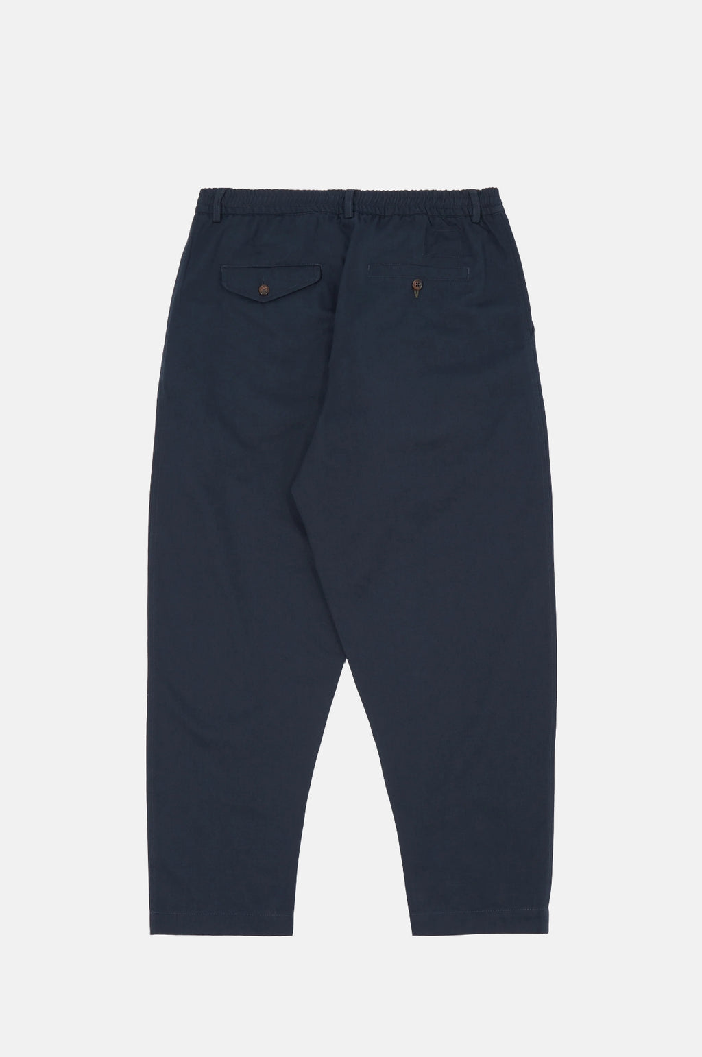 Pleated Track Pant Twill Navy