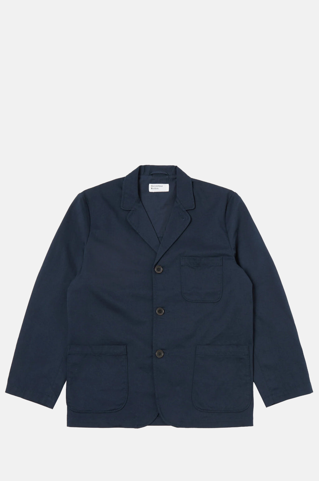 Universal Works Three Button Jacket Navy Twill.