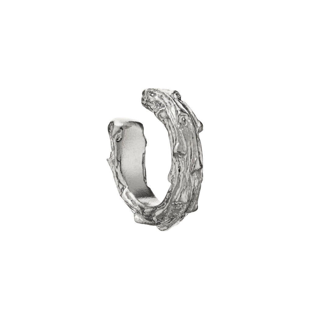 A.M. Pine Twig Earring Cuff Silver