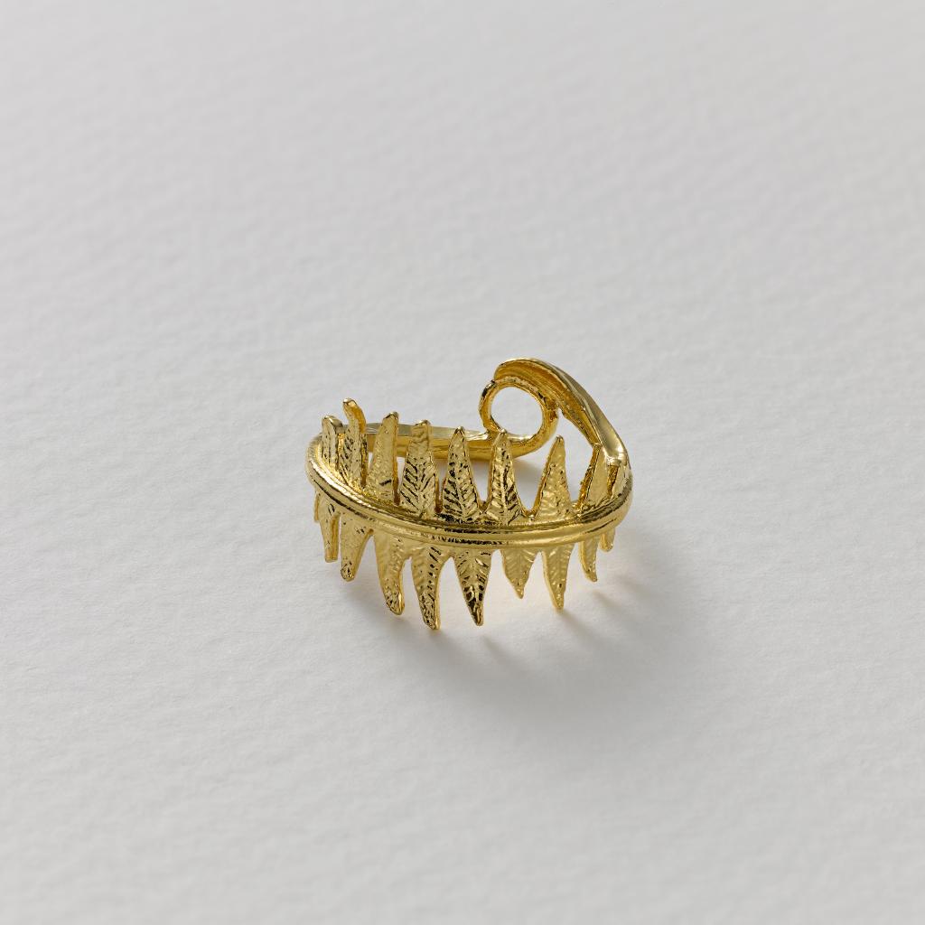A.M. Wrapped Fern Leaf Ring Gold