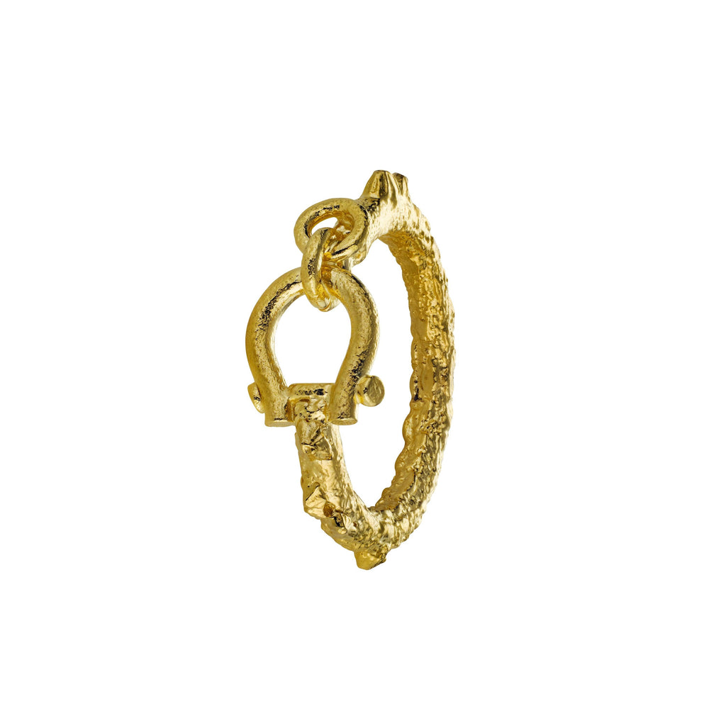 A.M. Aged Boatyard Link Ring Gold
