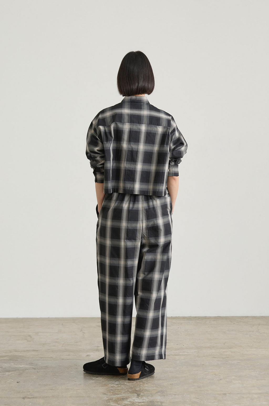 Sara-W Top Grey Check
