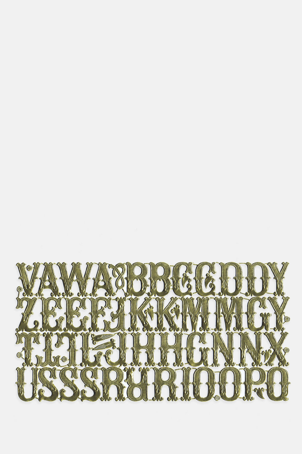 Dresden Letter Assortment Gold 2 Sheets