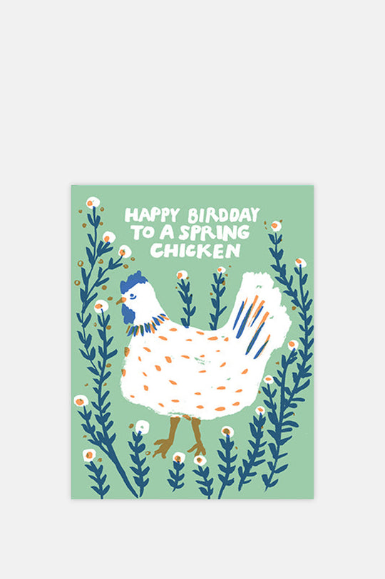 Happy Birdday Spring Chicken Card