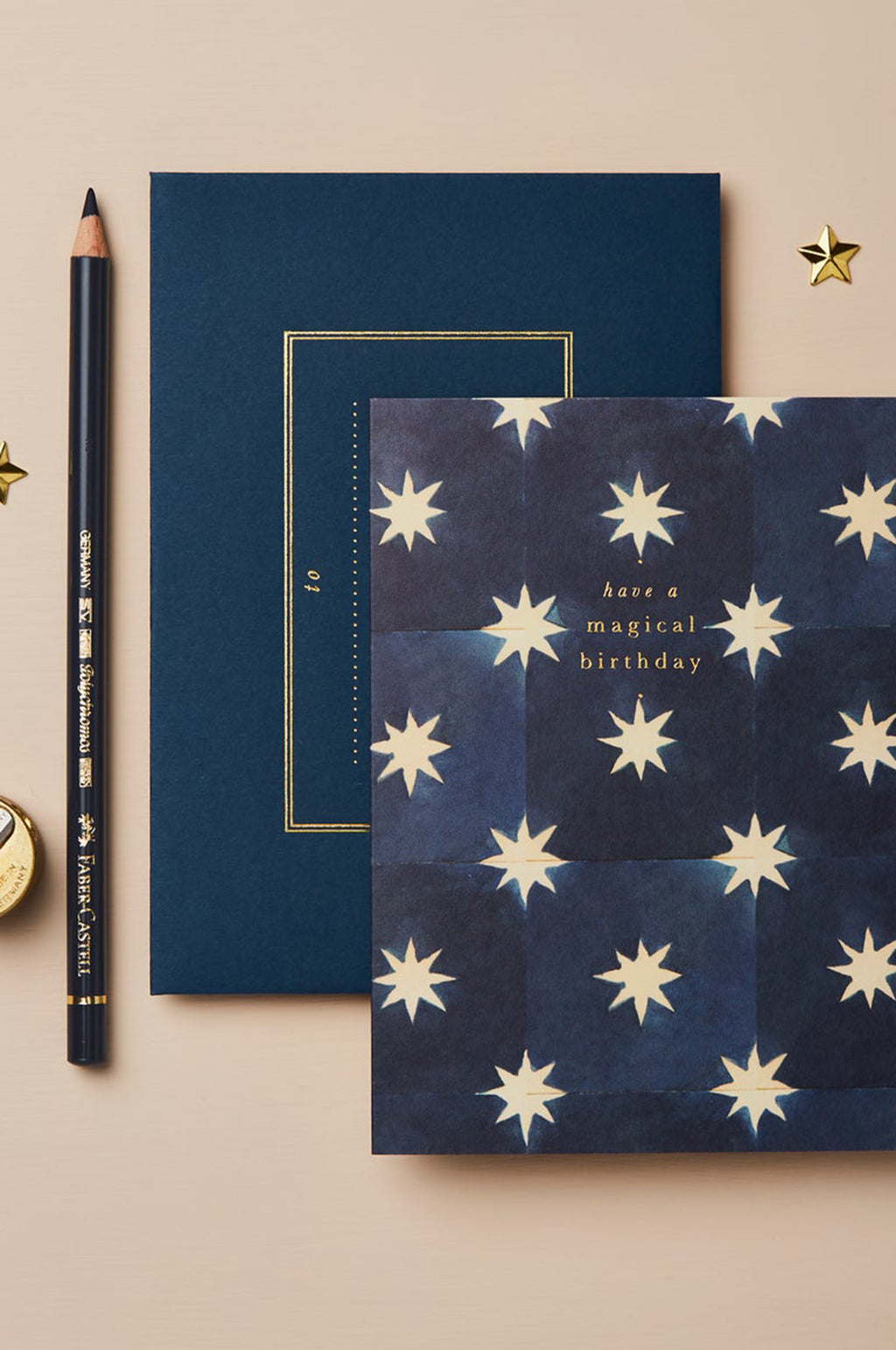 Navy Stars Magical Birthday Card