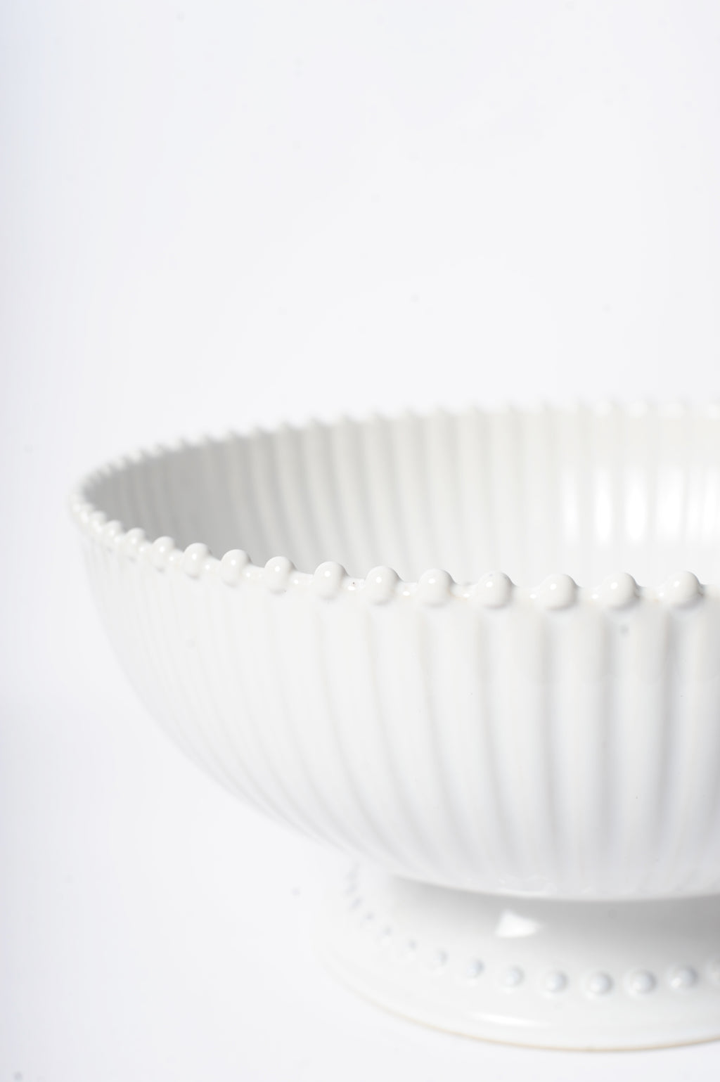 Pearl White Centerpiece Serving Bowl