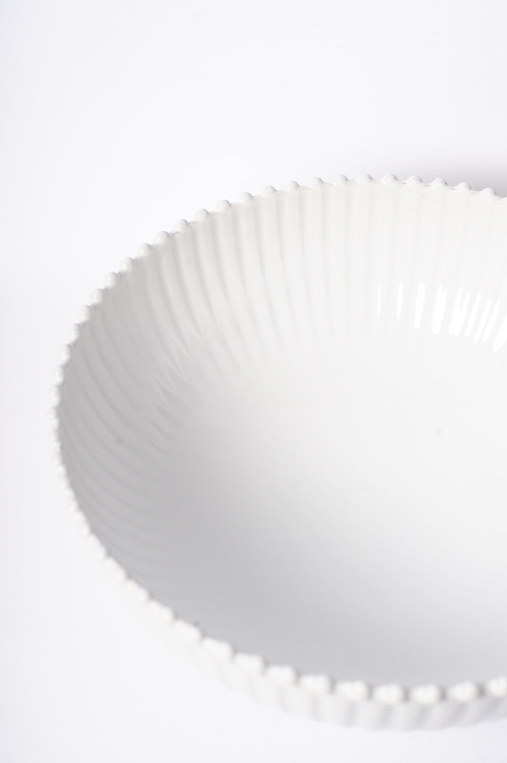 Pearl White Centerpiece Serving Bowl