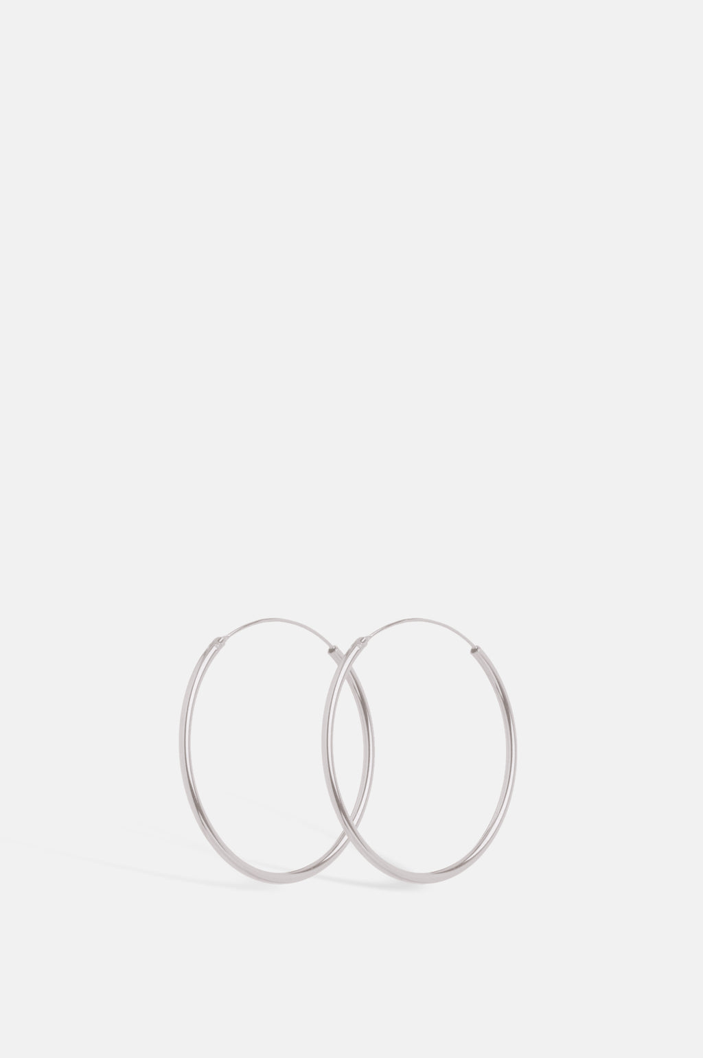 Plain Silver Hoops