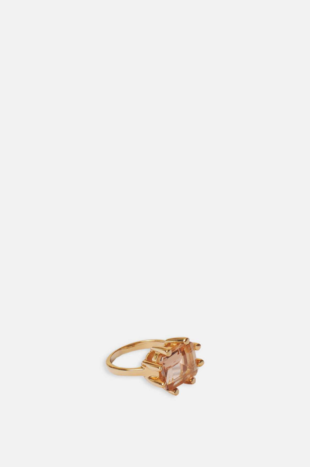 Square Claw Ring Champagne