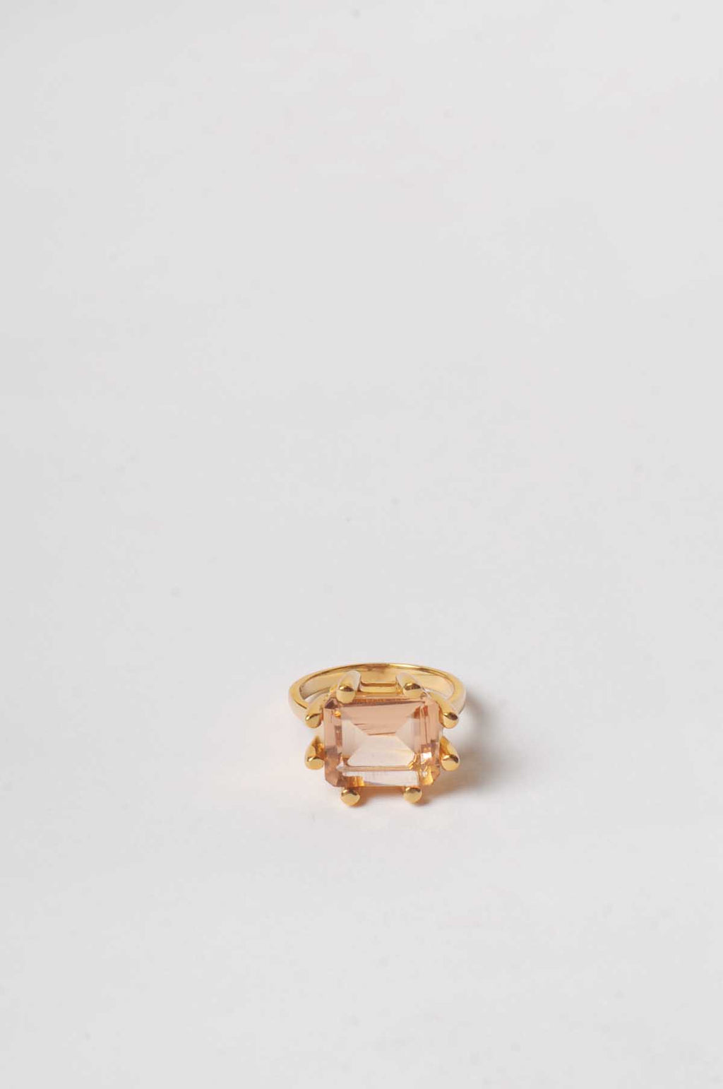 Square Claw Ring Champagne